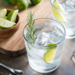 un gin tonic con una fetta di lime